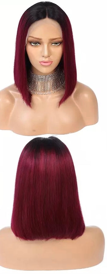 Burgundy 99j lace front wig