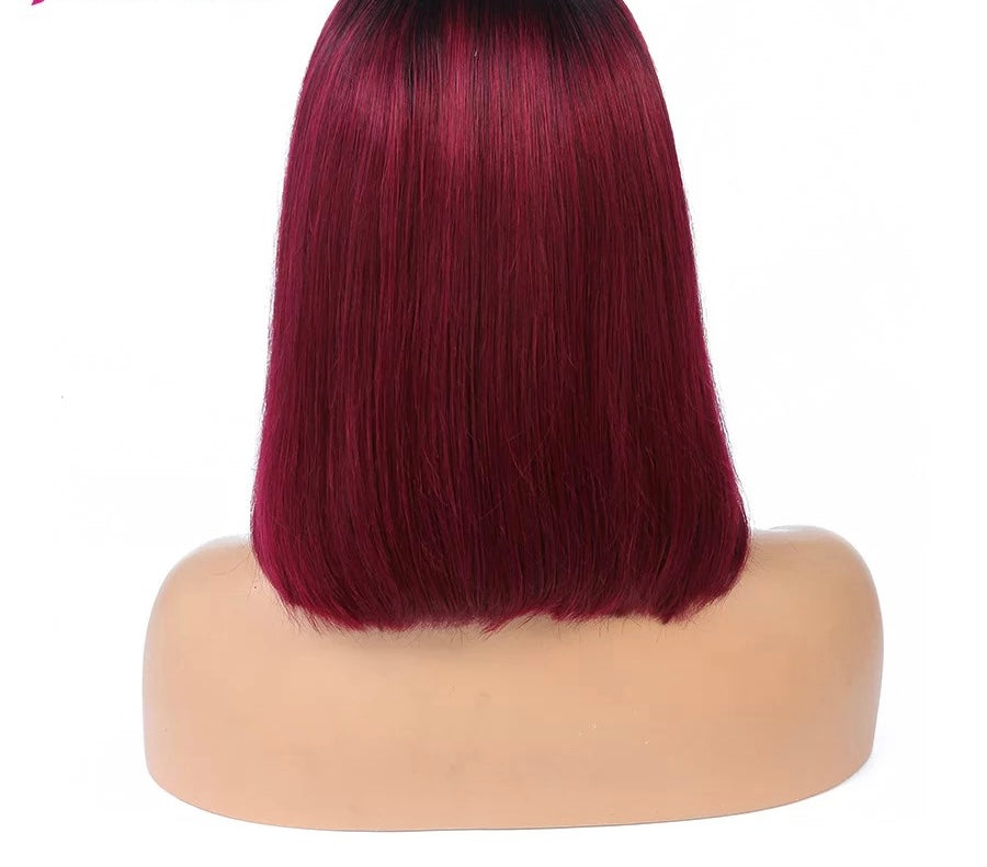 Burgundy 99j lace front wig