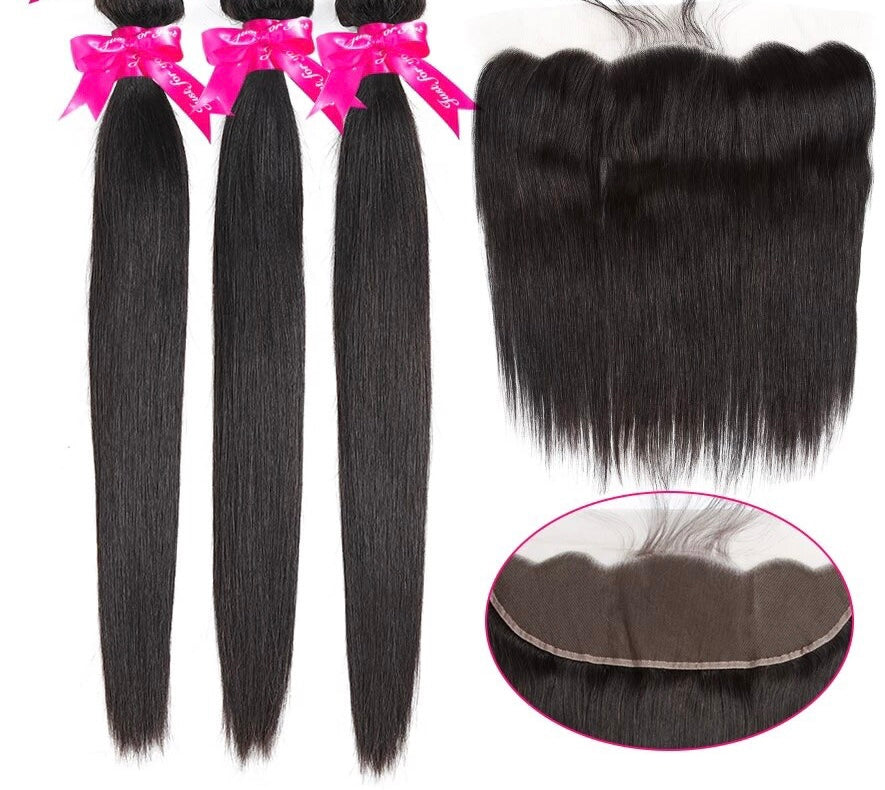 Brazilian hair bundles and closure